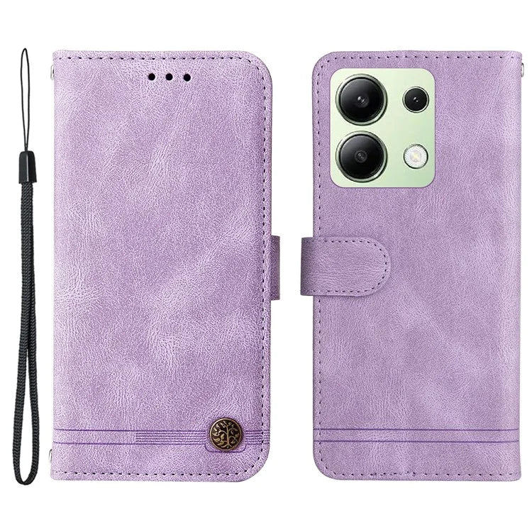 For Xiaomi Redmi Note 13 4G Skin-Feel Leather Case Wallet Stand Phone Cover