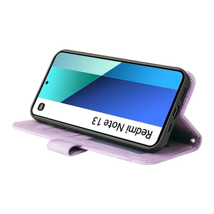 For Xiaomi Redmi Note 13 4G Skin-Feel Leather Case Wallet Stand Phone Cover