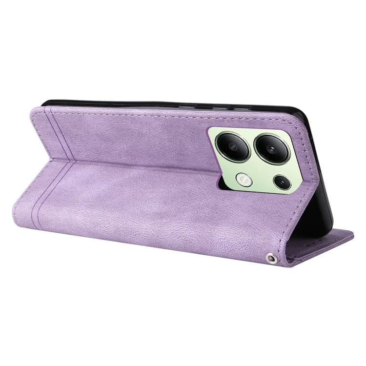 For Xiaomi Redmi Note 13 4G Skin-Feel Leather Case Wallet Stand Phone Cover
