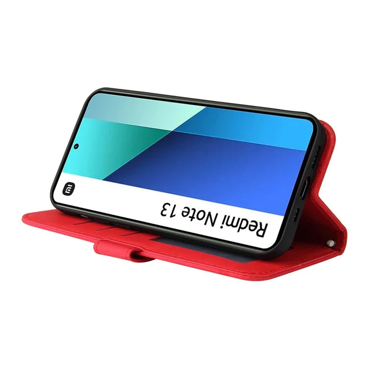 For Xiaomi Redmi Note 13 4G Skin-Feel Leather Case Wallet Stand Phone Cover