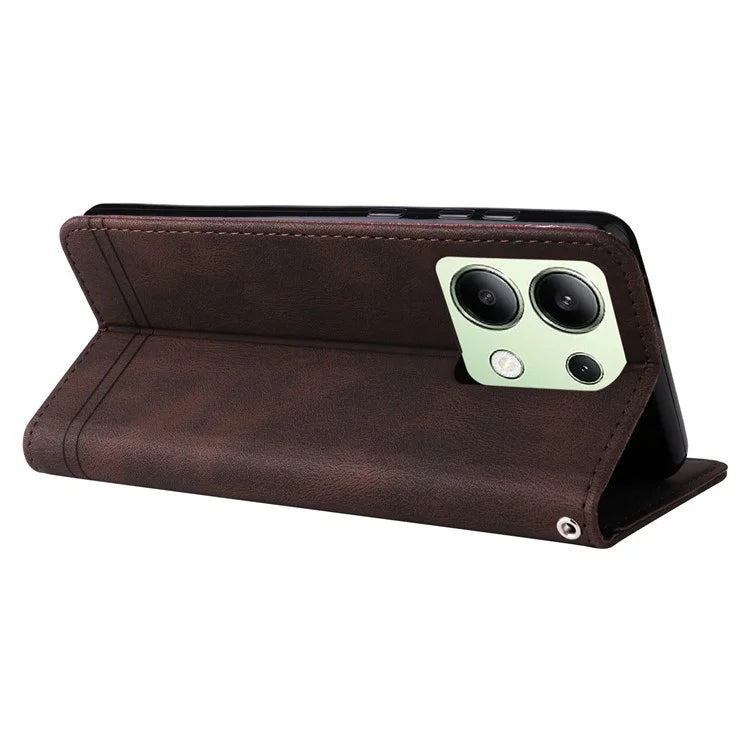 For Xiaomi Redmi Note 13 4G Skin-Feel Leather Case Wallet Stand Phone Cover
