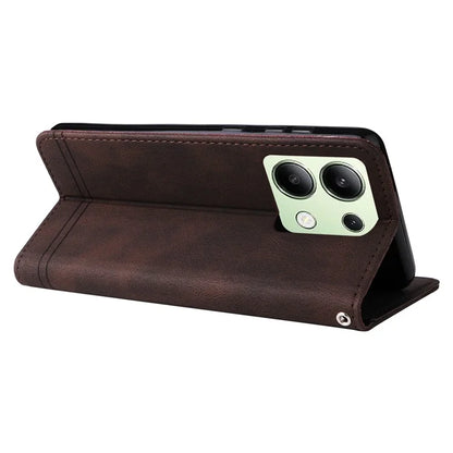 For Xiaomi Redmi Note 13 4G Skin-Feel Leather Case Wallet Stand Phone Cover
