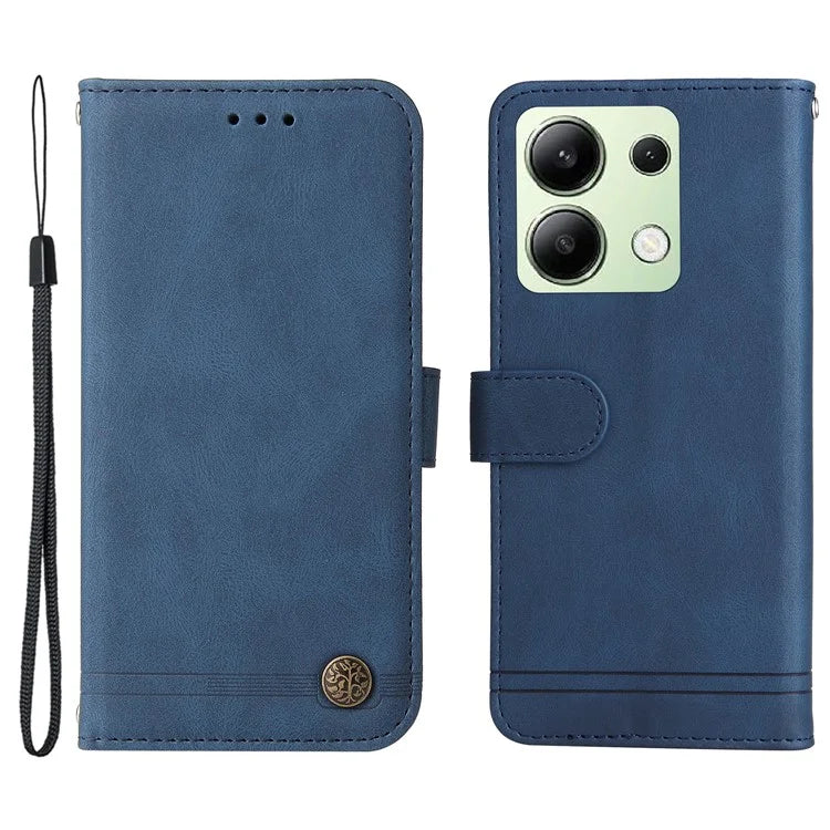 For Xiaomi Redmi Note 13 4G Skin-Feel Leather Case Wallet Stand Phone Cover