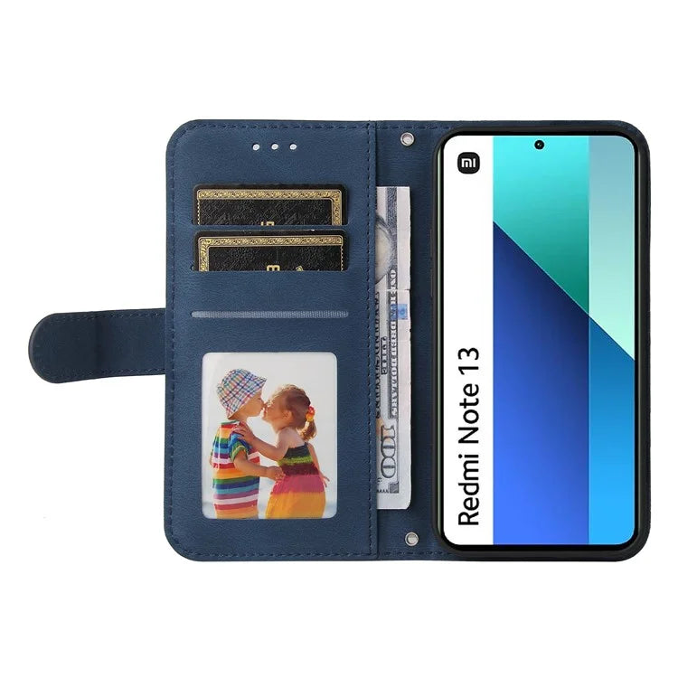 For Xiaomi Redmi Note 13 4G Skin-Feel Leather Case Wallet Stand Phone Cover