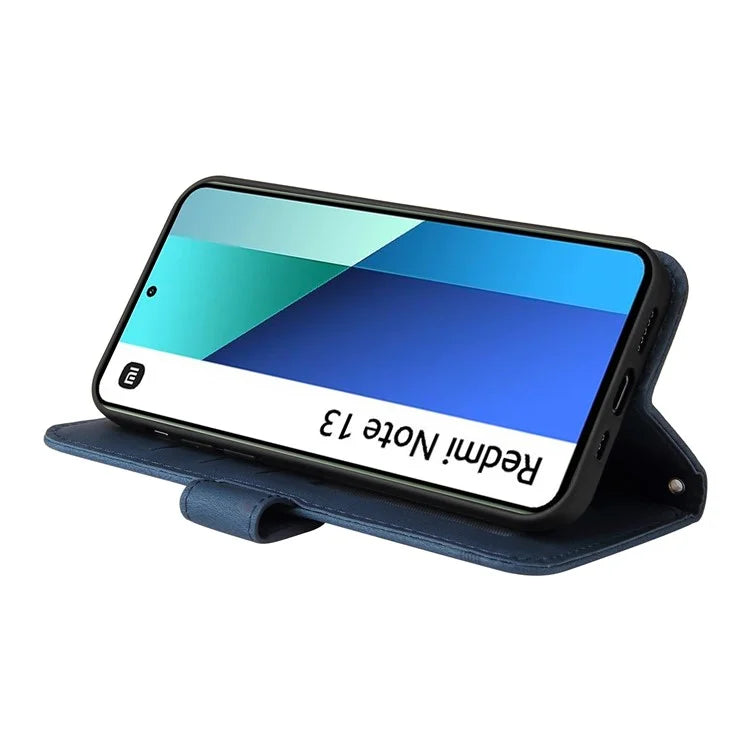 For Xiaomi Redmi Note 13 4G Skin-Feel Leather Case Wallet Stand Phone Cover