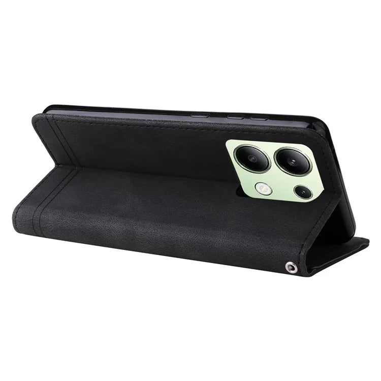 For Xiaomi Redmi Note 13 4G Skin-Feel Leather Case Wallet Stand Phone Cover