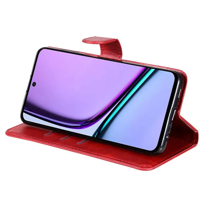For Realme C67 4G Case Calf Texture Leather Phone Cover Zipper Pocket