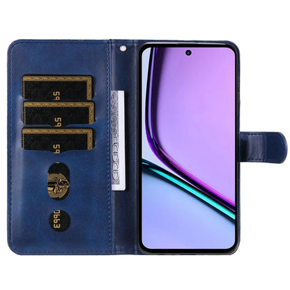 For Realme C67 4G Case Calf Texture Leather Phone Cover Zipper Pocket
