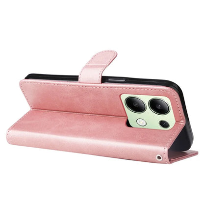 For Xiaomi Redmi Note 13 4G Wallet Case Zipper Pocket PU Leather Phone Cover
