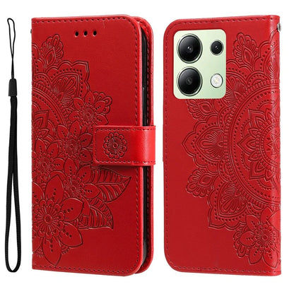 For Xiaomi Redmi Note 13 4G Cover Imprinted PU Leather Flip Stand Phone Case