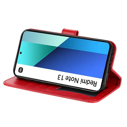 For Xiaomi Redmi Note 13 4G Cover Imprinted PU Leather Flip Stand Phone Case