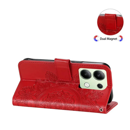 For Xiaomi Redmi Note 13 4G Cover Imprinted PU Leather Flip Stand Phone Case