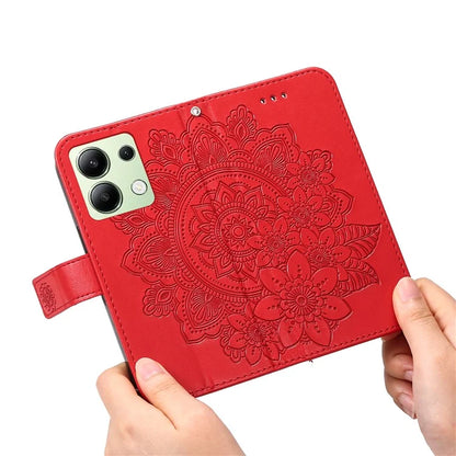 For Xiaomi Redmi Note 13 4G Cover Imprinted PU Leather Flip Stand Phone Case