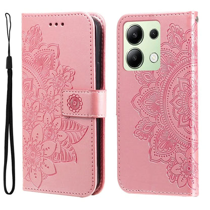For Xiaomi Redmi Note 13 4G Cover Imprinted PU Leather Flip Stand Phone Case
