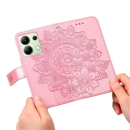 For Xiaomi Redmi Note 13 4G Cover Imprinted PU Leather Flip Stand Phone Case