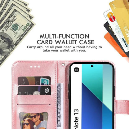For Xiaomi Redmi Note 13 4G Cover Imprinted PU Leather Flip Stand Phone Case