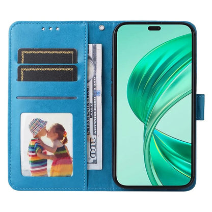 For Honor X8b 4G Wallet Case Imprinted PU Leather Phone Cover