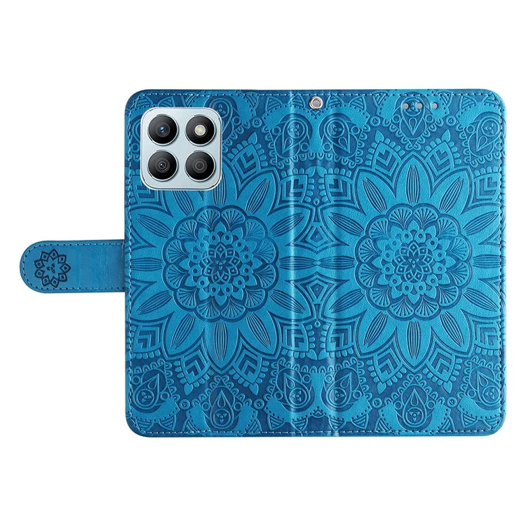 For Honor X8b 4G Wallet Case Imprinted PU Leather Phone Cover