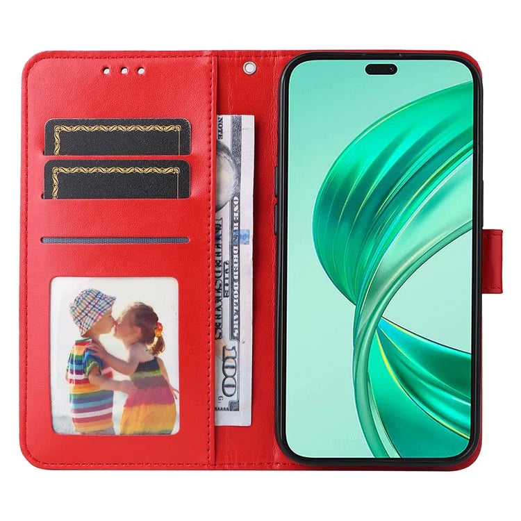 For Honor X8b 4G Wallet Case Imprinted PU Leather Phone Cover