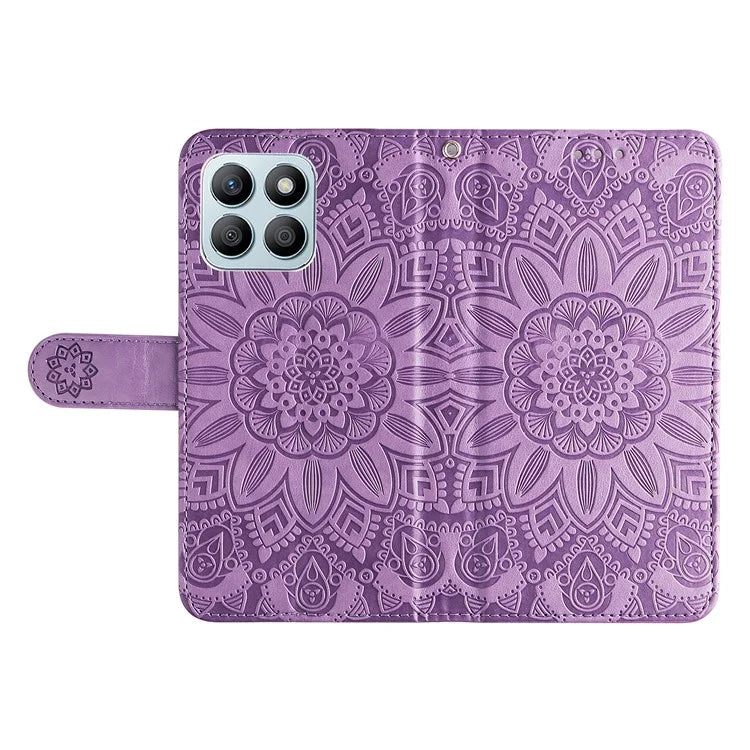 For Honor X8b 4G Wallet Case Imprinted PU Leather Phone Cover