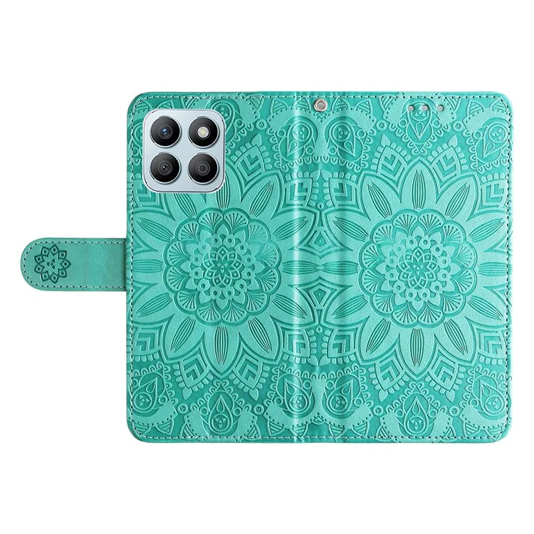 For Honor X8b 4G Wallet Case Imprinted PU Leather Phone Cover