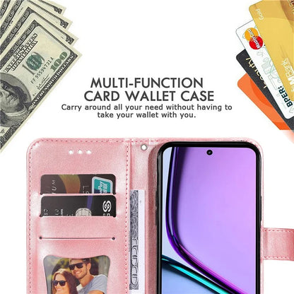 For Realme C67 4G Case Flower Leather Phone Cover with Hand Strap
