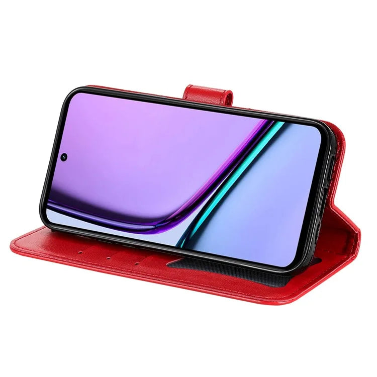 For Realme C67 4G Case Flower Leather Phone Cover with Hand Strap