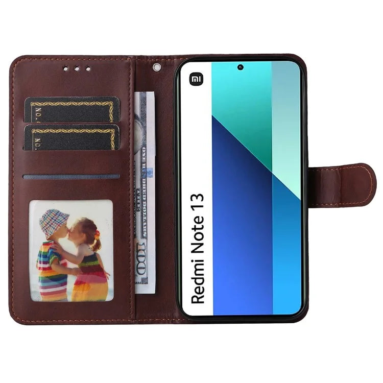For Xiaomi Redmi Note 13 4G Case PU Leather Cover with Wallet Card Slots