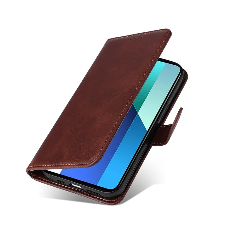 For Xiaomi Redmi Note 13 4G Case PU Leather Cover with Wallet Card Slots