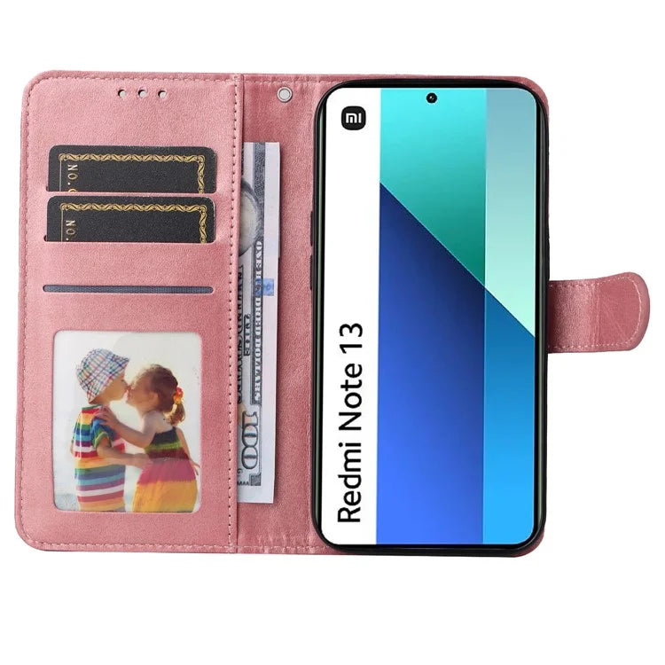 For Xiaomi Redmi Note 13 4G Case PU Leather Cover with Wallet Card Slots