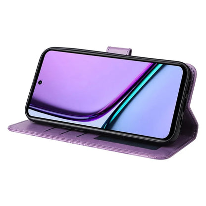 For Realme C67 4G Cell Phone Case Imprinted PU Leather Stand Cover