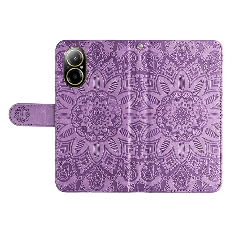 For Realme C67 4G Cell Phone Case Imprinted PU Leather Stand Cover