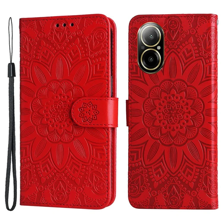 For Realme C67 4G Cell Phone Case Imprinted PU Leather Stand Cover