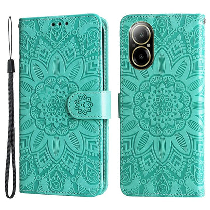 For Realme C67 4G Cell Phone Case Imprinted PU Leather Stand Cover