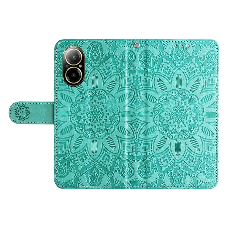 For Realme C67 4G Cell Phone Case Imprinted PU Leather Stand Cover