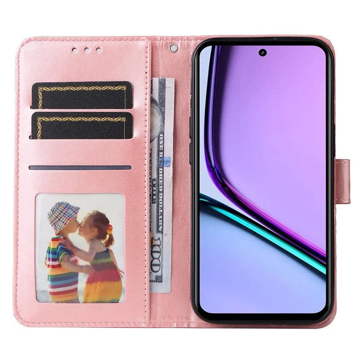 For Realme C67 4G Cell Phone Case Imprinted PU Leather Stand Cover
