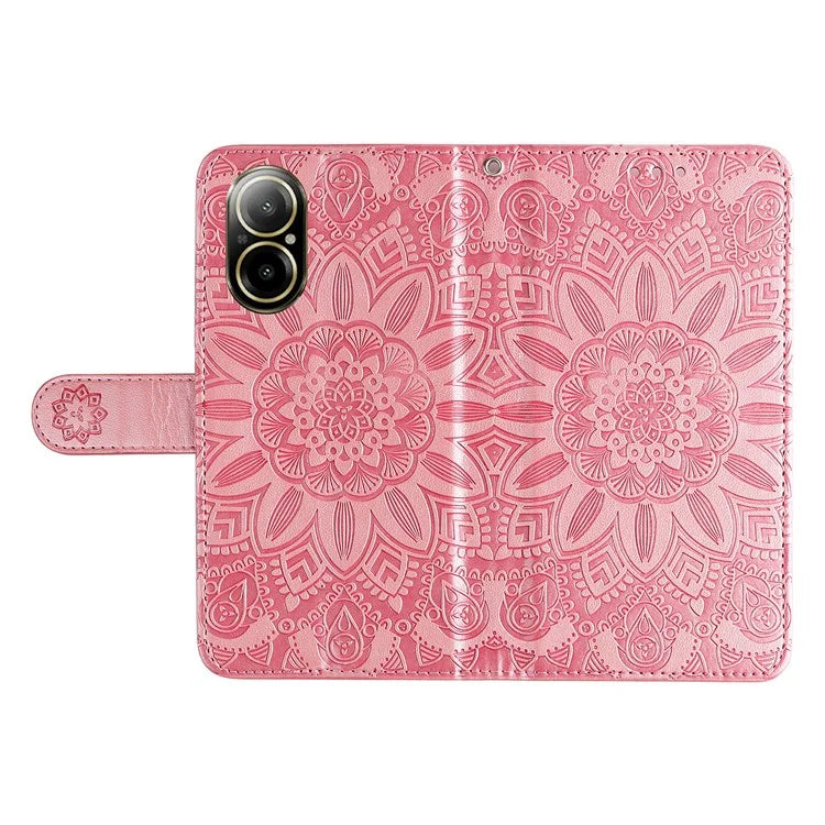 For Realme C67 4G Cell Phone Case Imprinted PU Leather Stand Cover