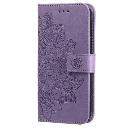 For Honor X8b 4G Case Leather Flower Card Slots Phone Shell