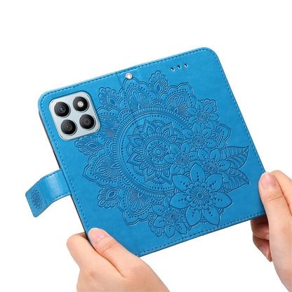 For Honor X8b 4G Case Leather Flower Card Slots Phone Shell