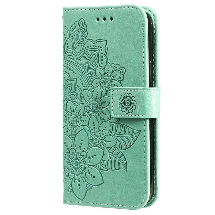 For Honor X8b 4G Case Leather Flower Card Slots Phone Shell