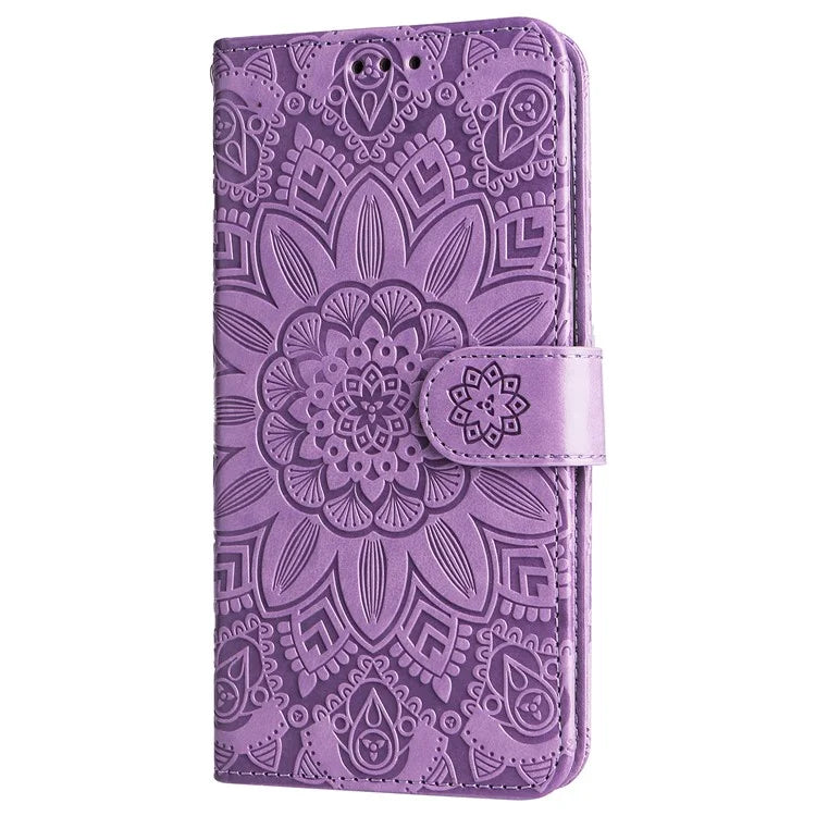 For Xiaomi Redmi Note 13 4G Case Wallet Imprinted Phone Cover with Hand Strap