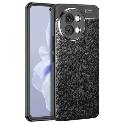 For vivo S18e 5G Soft TPU Case Litchi Texture Protective Phone Cover