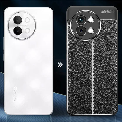 For vivo S18e 5G Soft TPU Case Litchi Texture Protective Phone Cover