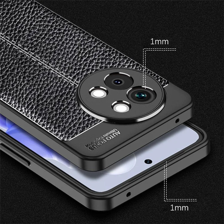 For vivo S18e 5G Soft TPU Case Litchi Texture Protective Phone Cover