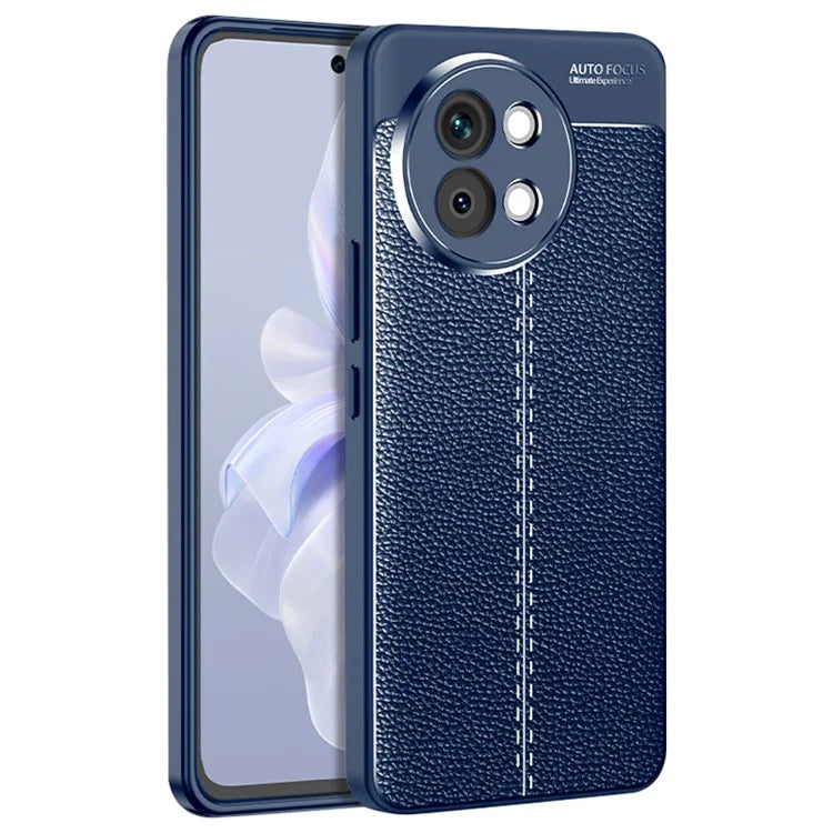 For vivo S18e 5G Soft TPU Case Litchi Texture Protective Phone Cover