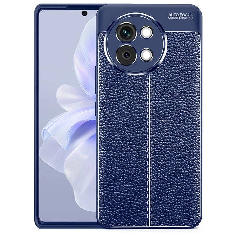 For vivo S18e 5G Soft TPU Case Litchi Texture Protective Phone Cover