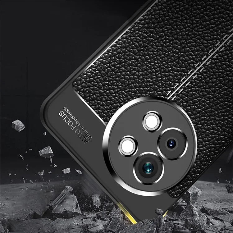 For vivo S18e 5G Soft TPU Case Litchi Texture Protective Phone Cover