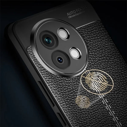 For vivo S18e 5G Soft TPU Case Litchi Texture Protective Phone Cover