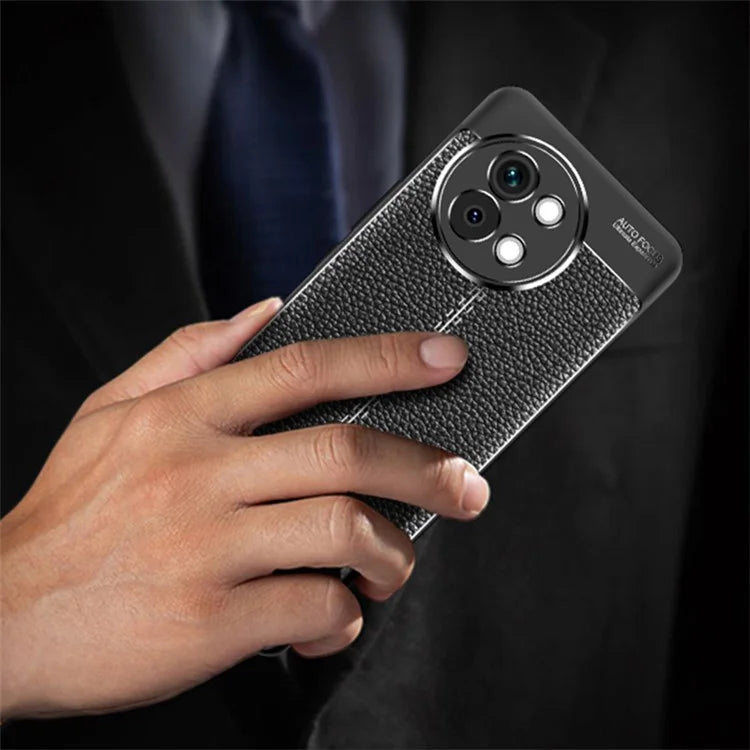 For vivo S18e 5G Soft TPU Case Litchi Texture Protective Phone Cover