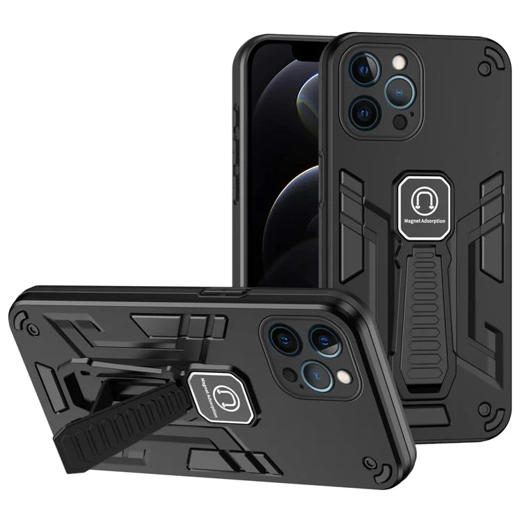 For iPhone 12 Pro Kickstand Phone Case Support Magnetic Car Mount